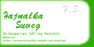 hajnalka suveg business card